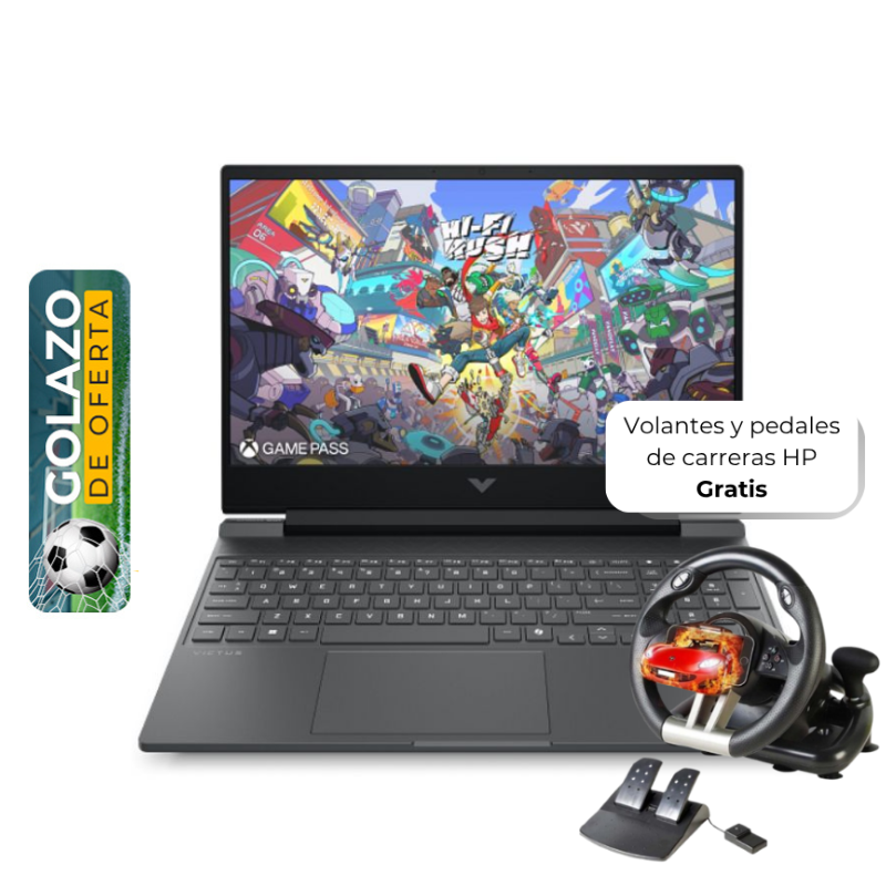 Laptop Gaming HP Victus 15-fb3006la 15.6" AMD Ryzen 5 8645HS 16GB RAM 1TB SSD NVIDIA GeForce RTX 3050 6GB W11 Home Plateada Teclado Español