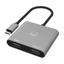 Adaptador Unno Tekno USB-C a HDMI HB1103GY Gris
