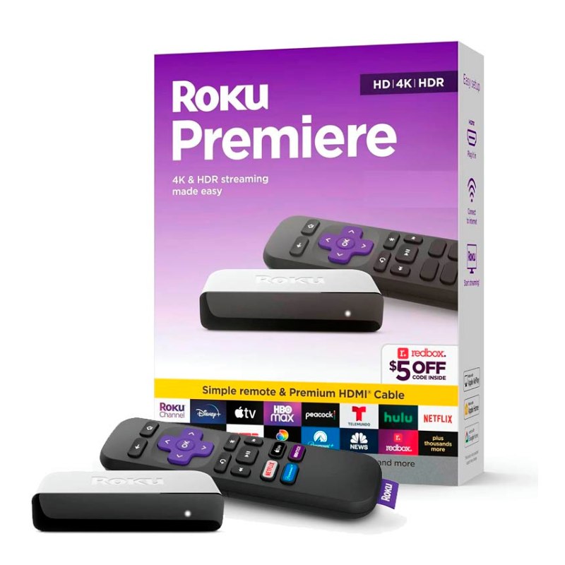 Dispositivo Roku Premiere para Streaming y Video 4K HDMI Wi-Fi