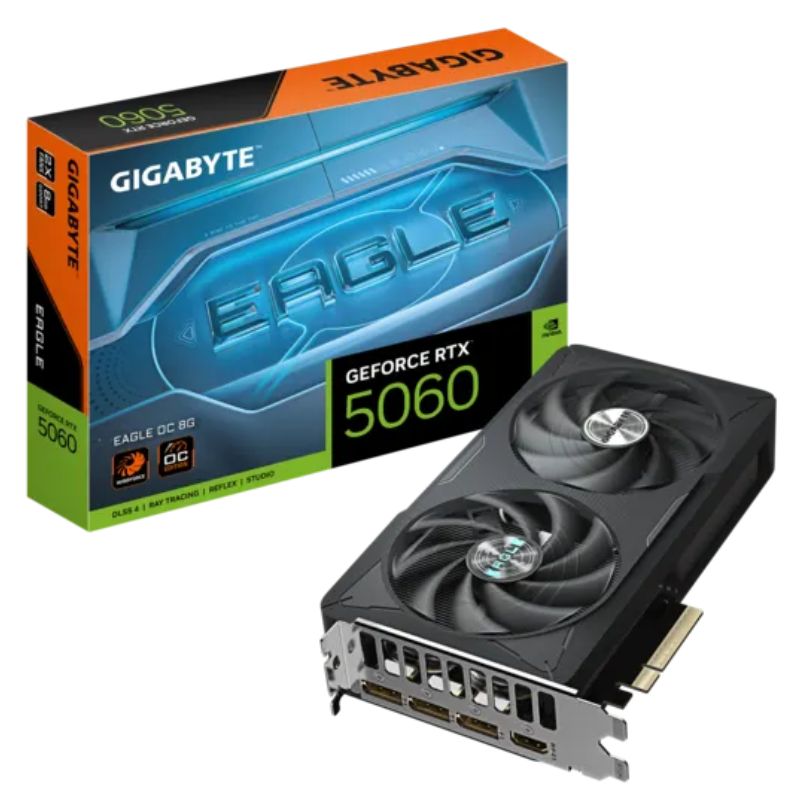 Tarjeta De Video 8GB GDDR7 Gigabyte GeForce RTX 5060 EAGLE OC HDMI DP PCI 5.0