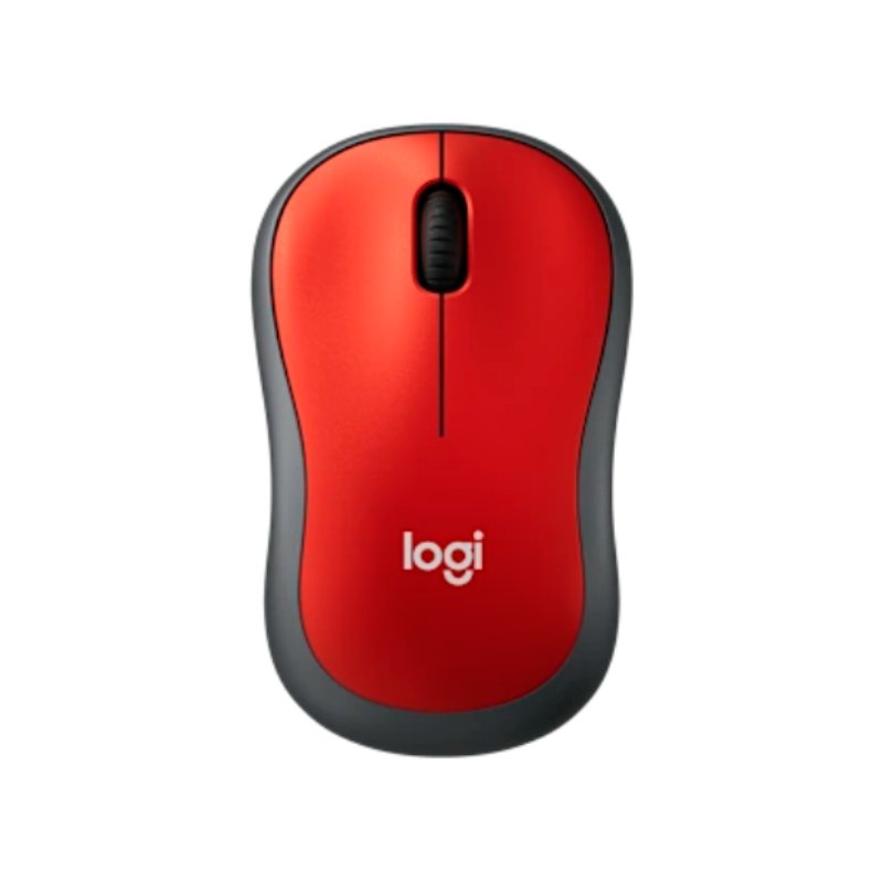 Mouse Inalámbrico Logitech M185 Wireless 2.4GHz Compacto 1000DPI Rojo