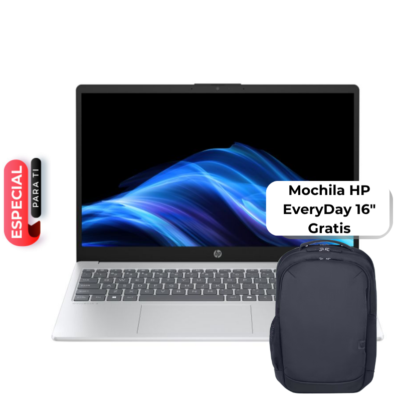 Laptop HP OmniBook 3 15-fn0051la 15.6" AMD Ryzen AI 5 340 16GB RAM 512GB SSD AMD Radeon W11 Home Plateada Teclado Español
