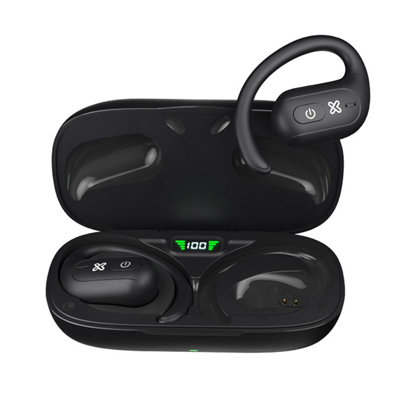 Audífonos Open-Ear Klip Xtreme Openbuds Bluetooth con Micrófono (ENC) Negro