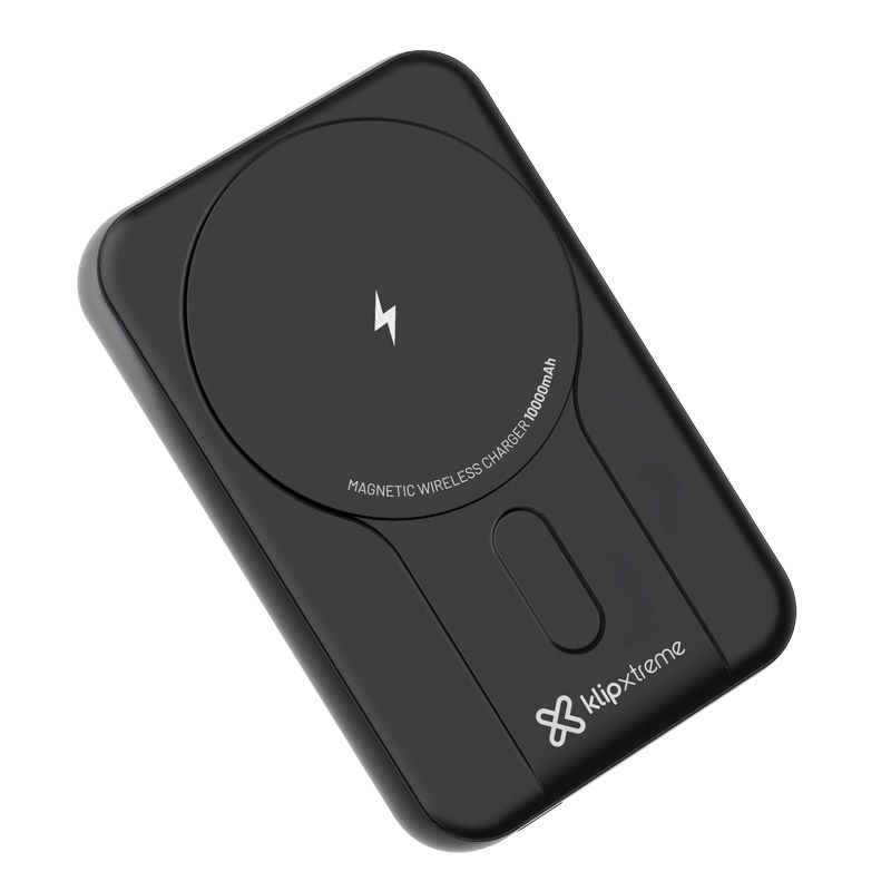 PowerBank Klip Xtreme PowerMag 10000mAh USB-C/Inalámbrico Negro