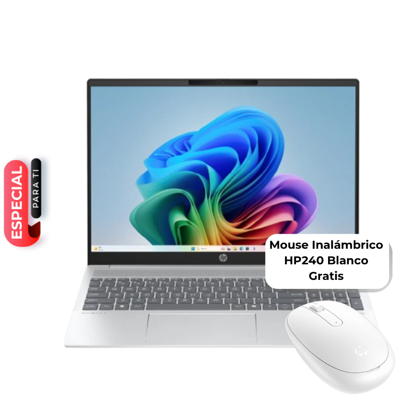 Laptop HP OmniBook 5 16-ag1051la 16" AMD Ryzen AI 5 340 16GB RAM 512GB SSD AMD Radeon 800M W11 Home Plateada Teclado Español