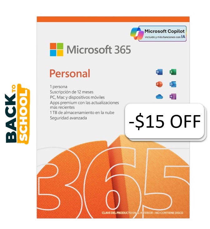 Licencia de Microsoft 365 Personal ESD 1 Año ***FISICA***