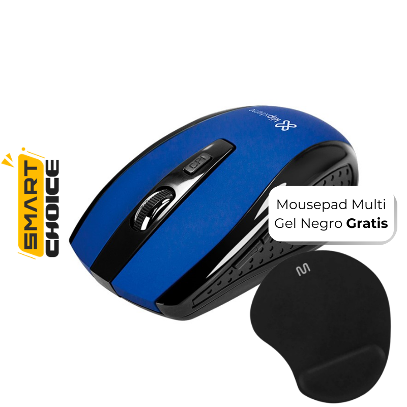 Mouse Inalámbrico Klip Xtreme Klever 3D Óptico 1600DPI Azul
