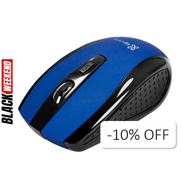 Mouse Inalámbrico Klip Xtreme Klever 3D Óptico 1600DPI Azul