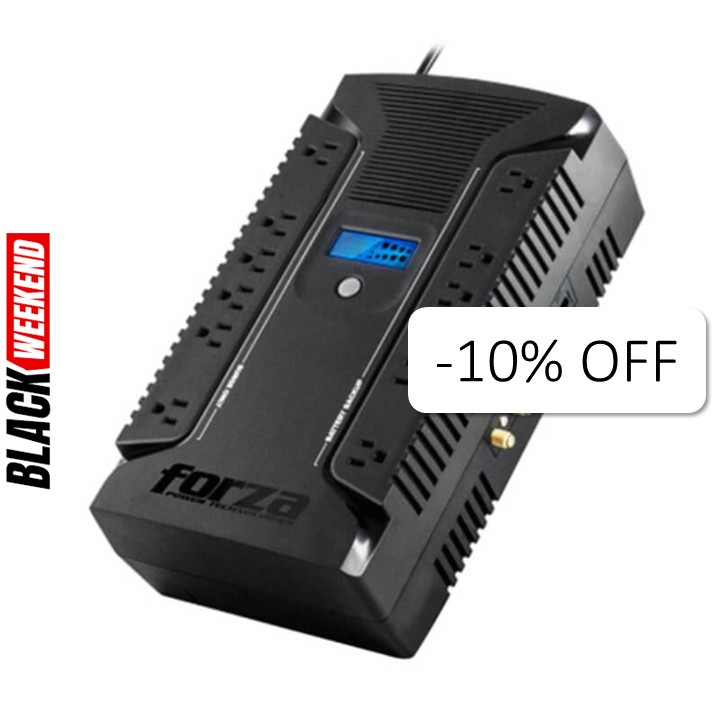 UPS 1000VA Forza HT-1000LCD 600W 12 Tomas