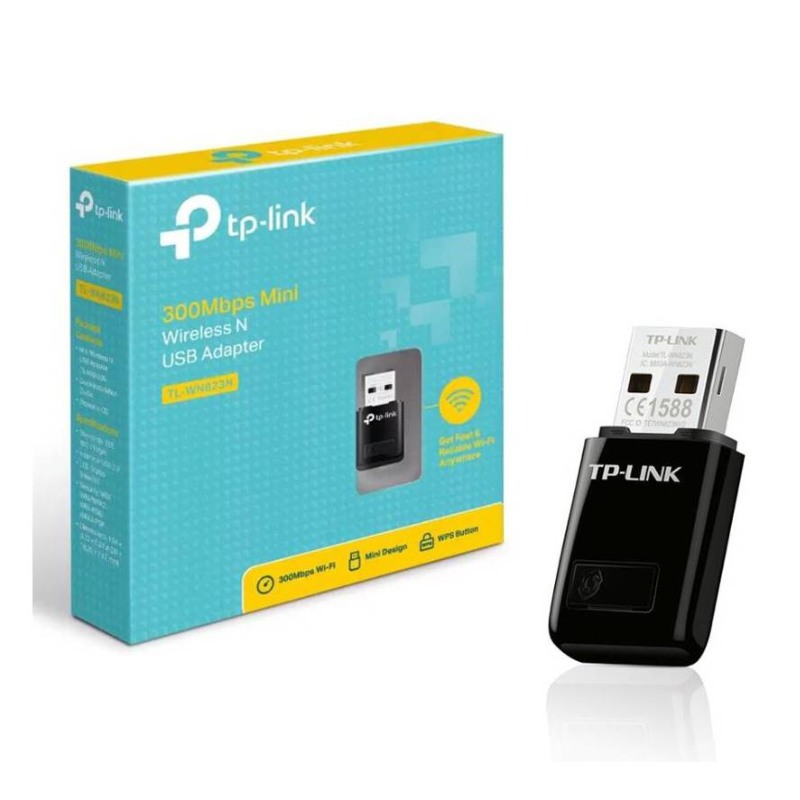 Adaptador de Red USB a Wi-Fi TP-Link TL-WN823N Mini 300Mbps