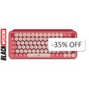 Teclado Mecánico Inalámbrico Logitech POP Heartbreaker Fucsia-Rosado Español